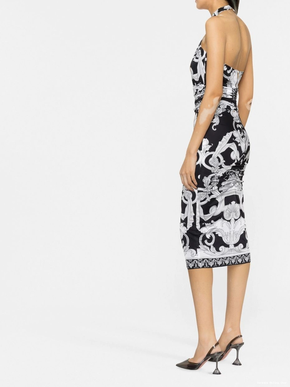 Cheap cut-out Versace midi dress Barocco-print Women 0329